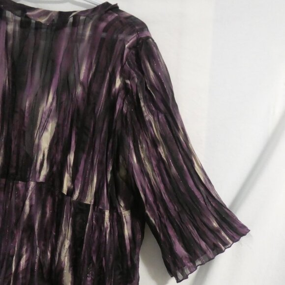 CONTEMPO by PENNINGTONS | size 20 | Sheer Mixed Purple Tie Front Cardigan - Picture 11 of 15